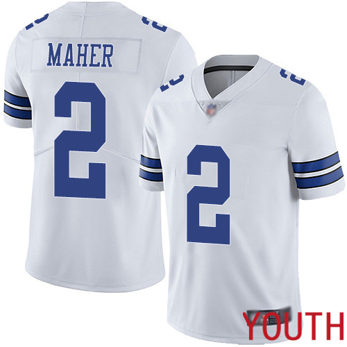 Youth Dallas Cowboys Limited White Brett Maher Road #2 Vapor Untouchable NFL Jersey->youth nfl jersey->Youth Jersey
